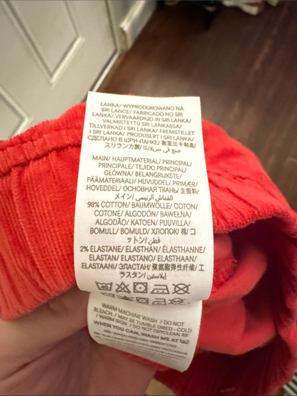 Boden Bright Red Girls' Corduroy Jeggings - Picture 6 of 7